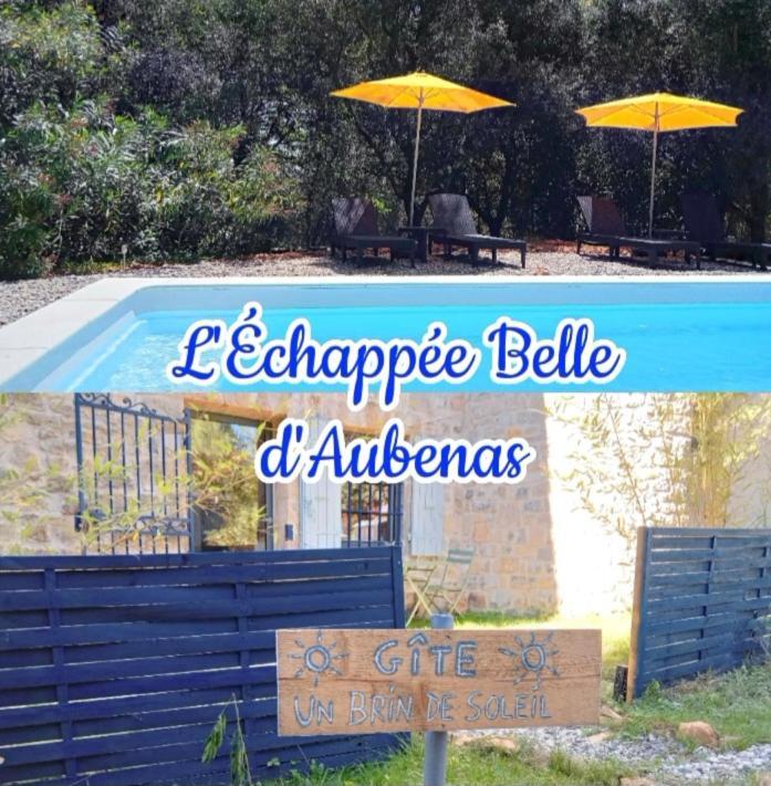 2 Pieces "Le Brin De Soleil" Gites Appart 'Hotel L'Echappee Belle D'Aubenas Logement 1 Sur 3 Ngoại thất bức ảnh